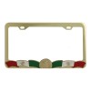 Mexican Flag Design License Plate Frame with 2 Holes