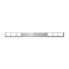 Chrome One Piece Rear Light Bars with Rectangular (6) Lights