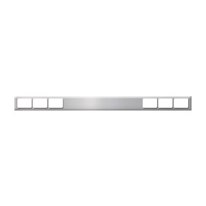 Chrome One Piece Rear Light Bars with Rectangular (6) Lights