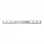 Stainless Steel One Piece Rear Light Bars with Oval (6) Lights in Straight Style