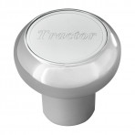 Large Chrome Screw-In Air Valve Control Knobs with Stainless Steel Script Plate