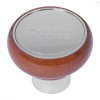 Screw-In Air Valve Control Wood Knobs with Stainless Steel Script Plate