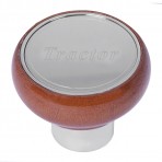 Screw-In Air Valve Control Wood Knobs with Stainless Steel Script Plate