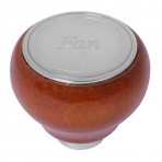 Wood Control Knobs with Stainless Steel Script Plate Set