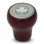 Rosewood Dashboard Control Knobs with Script Plate and Iron Cross Sticker