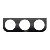 Black Triple Light “L” Shape Mounting Brackets with 4″ Sealed Lights