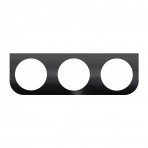 Black Triple Light “L” Shape Mounting Brackets with 4″ Sealed Lights
