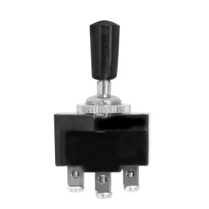 Metal Toggle Switch with Black Plastic Cover