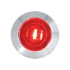 1″ Dia. Mini Push/Screw-in Wide Angle LED Marker Light w/ Chrome Bezel
