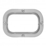 Stainless Steel Flange Mount Bezel for Large Rectangular Light