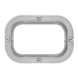 Stainless Steel Flange Mount Bezel for Large Rectangular Light