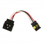 3-Pin Light Adapter Plug from Round 3-Pin to Straight 3-Pin