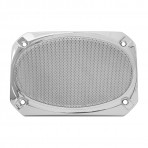 Rectangular Speaker Cover w/ Chrome Screen for Peterbilt 379