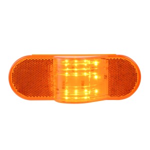 Oval Side Marker & Turn 12 LED Light w/ Reflector