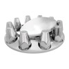 Chrome Plastic ABS Front Axle Covers with Removable Standard Hub Cap