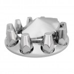 Chrome Plastic ABS Front Axle Covers with Removable Cone Hub Cap