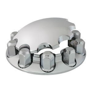 Chrome Plastic ABS Front Axle Cover Set with Locking Tabs & Standard Hub Cap