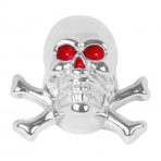 Skull with Cross Bones License Plate Fastener Set