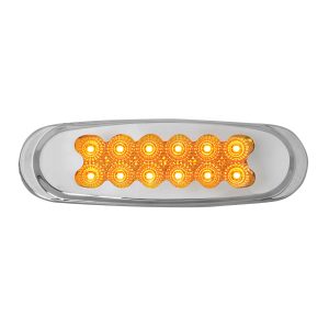 Ultra Thin Spyder LED Marker Light w/ Chrome Plastic Matrix Bezel